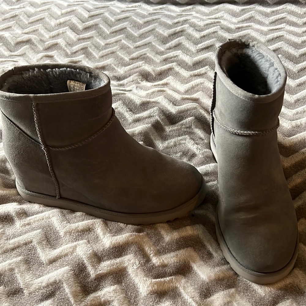 UGG grey wedge heeled boot. Size 10. No box